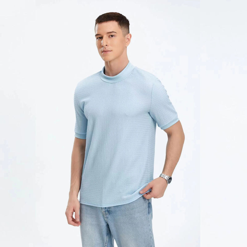 Summer Men's Casual Knitted T-shirt Men's Short Sleeve T-Shirts For Man Tees Tops