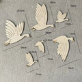 Wooden Group WildGeese Wall Stickers Kids Room Swan Wall Wood Cover Nursery Neutral Decor