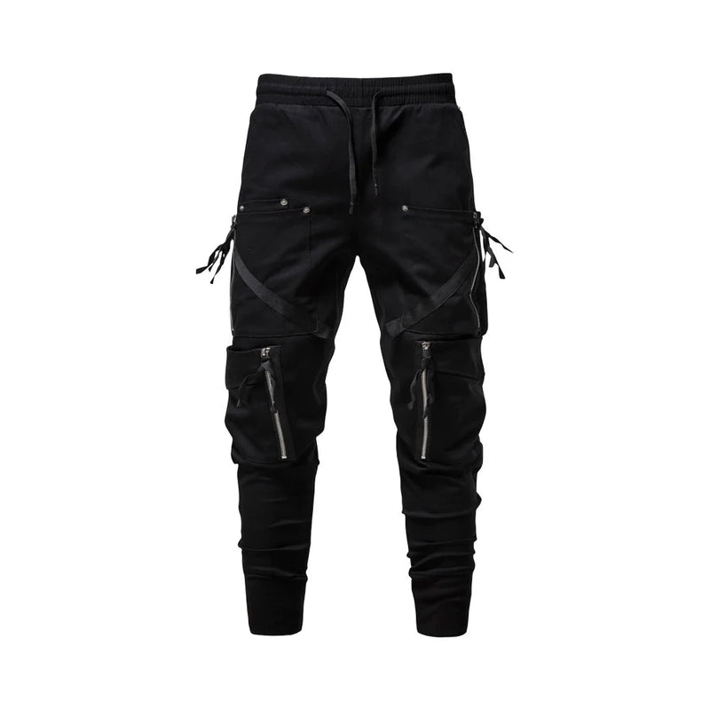 Men's Streetwear Multi-Pocket Cargo Pants Men Casual Side Pockets