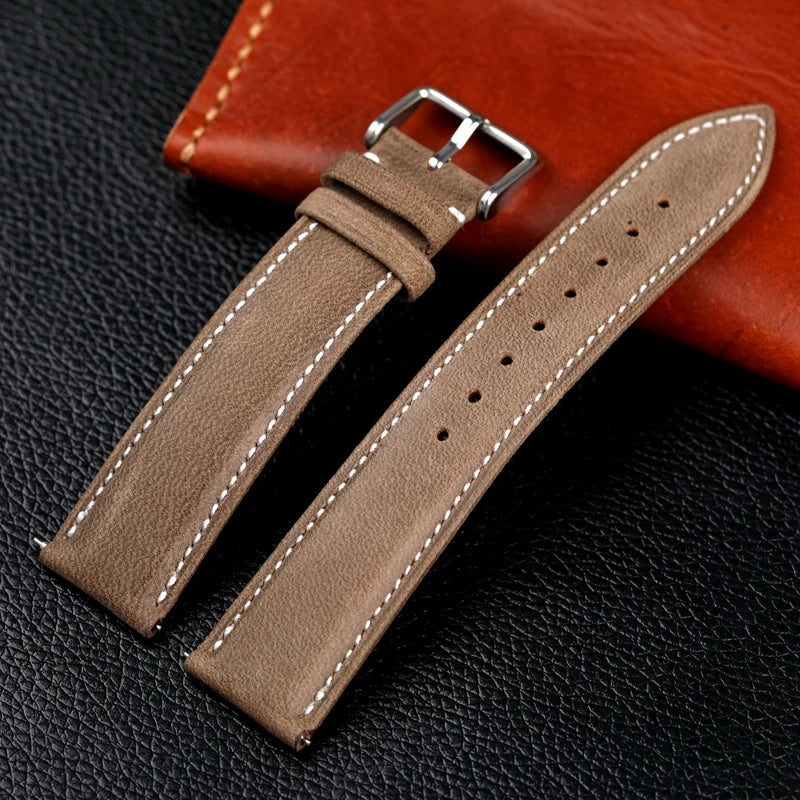 Handmade Leather Watchband Release Soft  Ultra-Thin Soft Strap