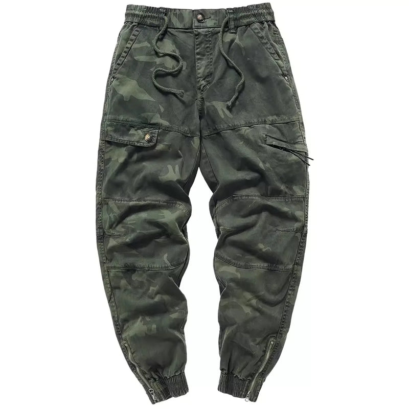 Autumn Tactical Cargo Pants Men Military Camouflage Casual Pant Hip Hop Streetwear Cotton Trousers Elastic Waist