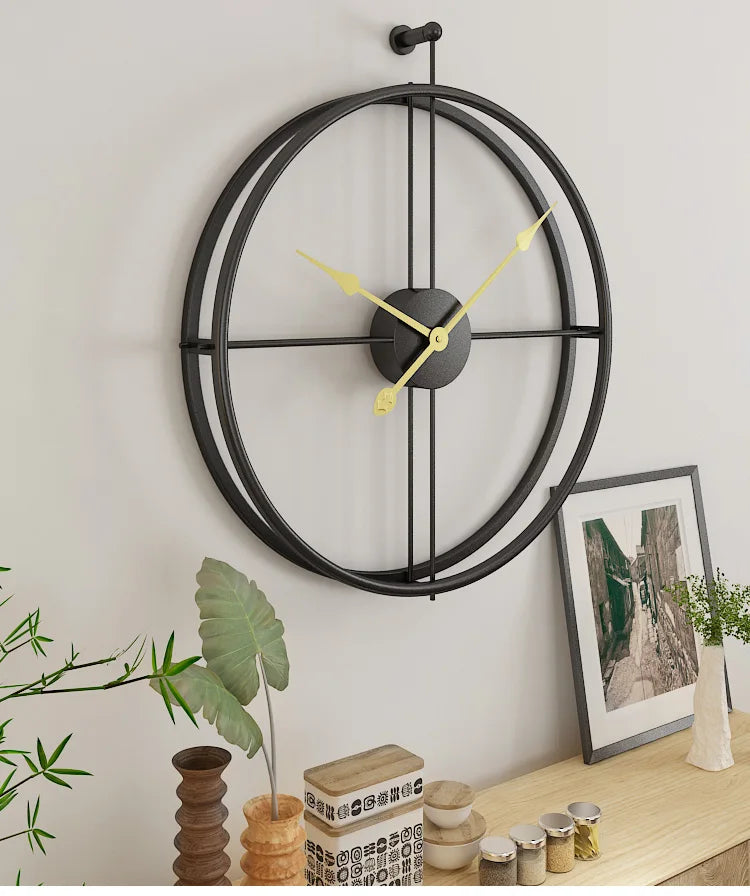 Nordic Luxury Wall Clock Metal Modern Clocks Wall Home Decor Wall Watch Silent Clock