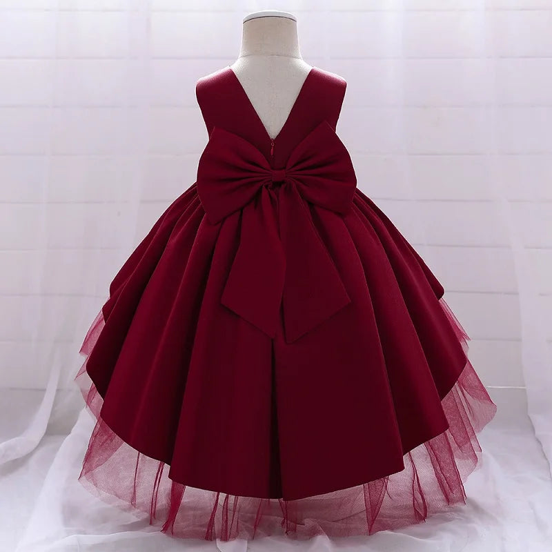 Girls Princess Dress Summer Baby Grenadine Trail Dress Girls Birthday Party Wedding Bridesmaid High end Dress