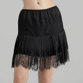 Women's Mini Skirts Mid-Rise Pleated Lace Skirts Spring Summer Casual Short Skirts