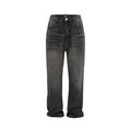 Lightning Blue Jeans Pantalones Straight Vintage Denim Trousers