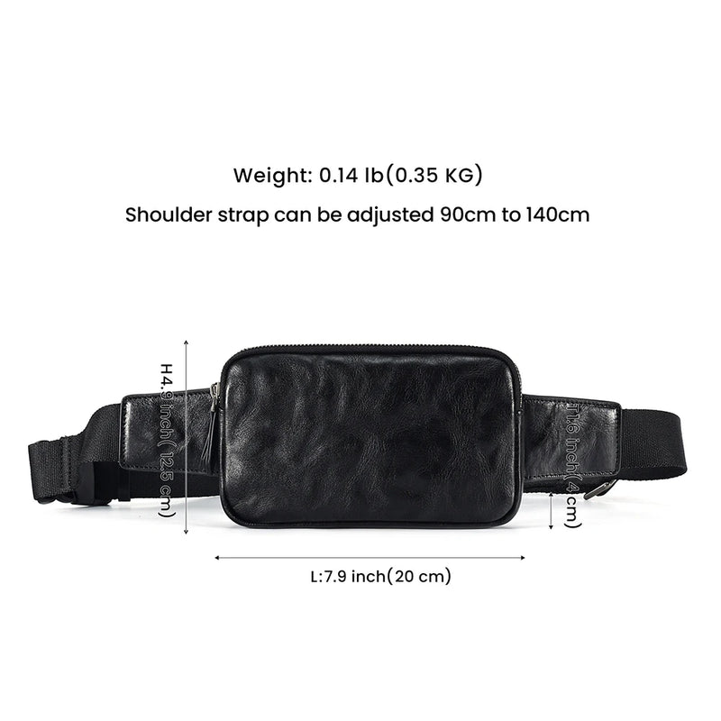 Genuine Leather Sling Bags Hiking Sling Backpacks Chest Bag for Women Men Crossbody Chest Daypack