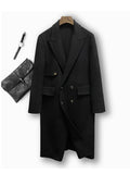 Autumn Winter Men's Woolen Coat New Double-sided Suit Business Casual Cashmere