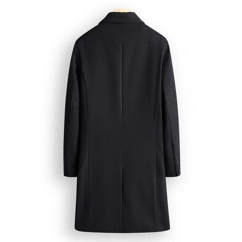 Long Wool Coat Winter Detachable Liner Jacket Men's Double-sided Woolen