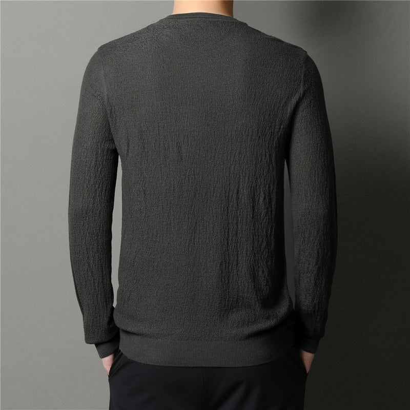 Wool Sweater Men Clothing Autumn Winter Streetwear Pullover Knitwear