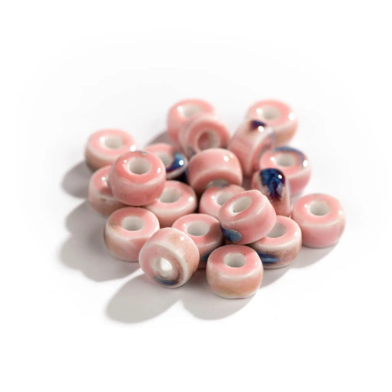 Ring Shape Kiln Ceramic Beads Handmade Materials Jewelry Accessories Making Bracelet