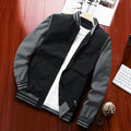 Casual Mens Bomber Jackets Patchwork Fashion Outdoor Windbreaker Baseball Jackets Men Coat