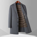 Autumn and Winter Wool Coat Men Outdoor Casual Wool Detachable Down Jacket