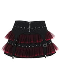 Mini Skirt High Waist Gothic Grunge pleated skirt Kpop Skater