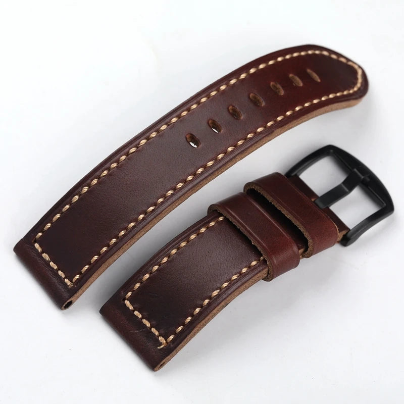 Handmade Leather Watchband Thickened Strap Leather Men