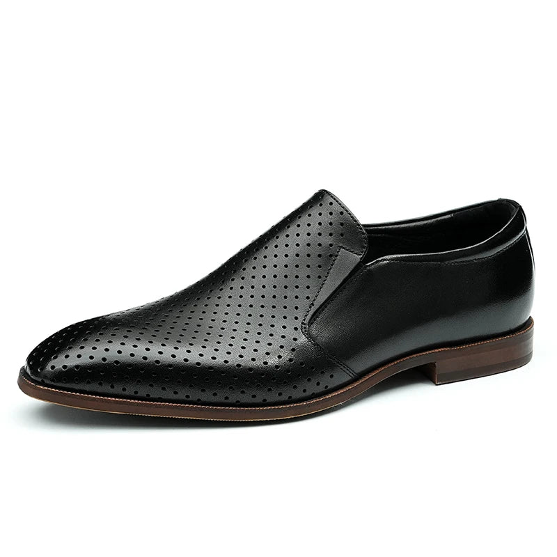 Men's Genuine Leather Spring Luxury Elegant Slip On Designer Wedding Shoes Bride For Men