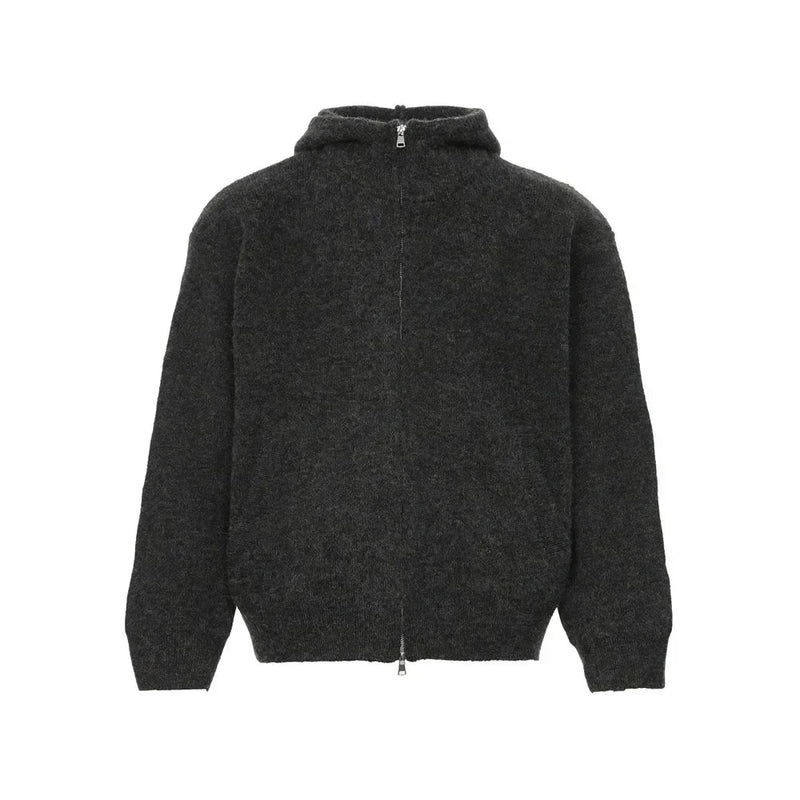 Knitted Hooded Sweater coat Men Autumn Winter Retro Streetwear Sweater Outerwear Men