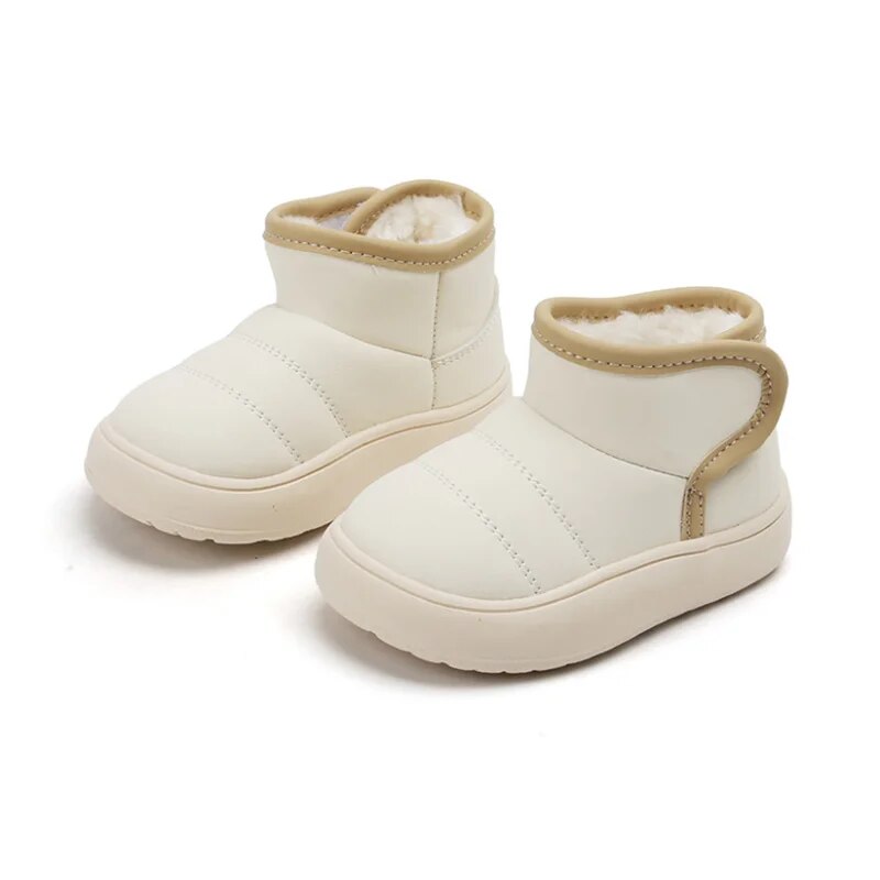 Winter Baby Boots Leather Warm Plush Girls Ankle Boots Soft Sole Boys Cotton Shoes Toddler Infant Shoes