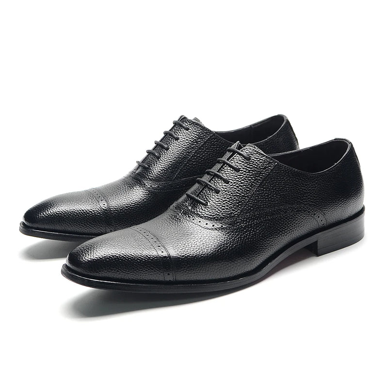 Elegant Handmade Genuine Leather Men's Dress Shoes Oxfords Formal Shoe for Men