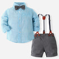 Spring Summer Baby Clothes Gentleman T-shirt Shorts Toddler Boy Clothing Outfits