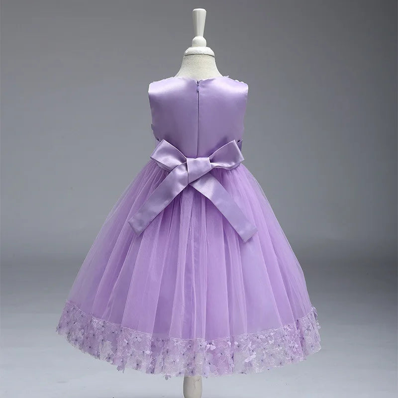 Summer Little Bridesmaid Dress For Girls Children Princess Dresses Elegant