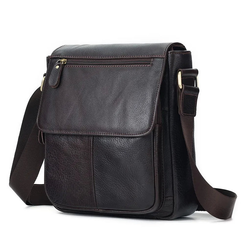 Genuine Leather Men Vintage Handbags Flap Men's Shoulder Bags Casual Messenger Bags Crossbody Bag