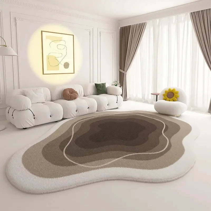 Irregular Living Room Carpets Bedroom Bedside Carpet Minimalist Home Decoration Rugs Soft Balcony Rug