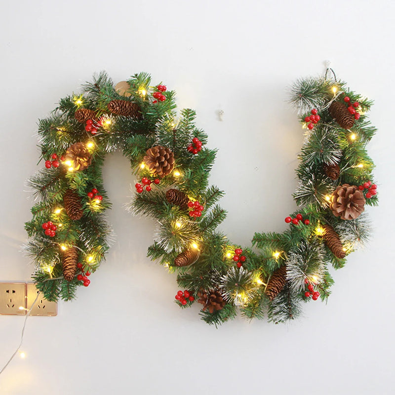 Christmas Decoration Christmas Garland Red Berrys Branches Stylish DIY Wreath Party Decoration