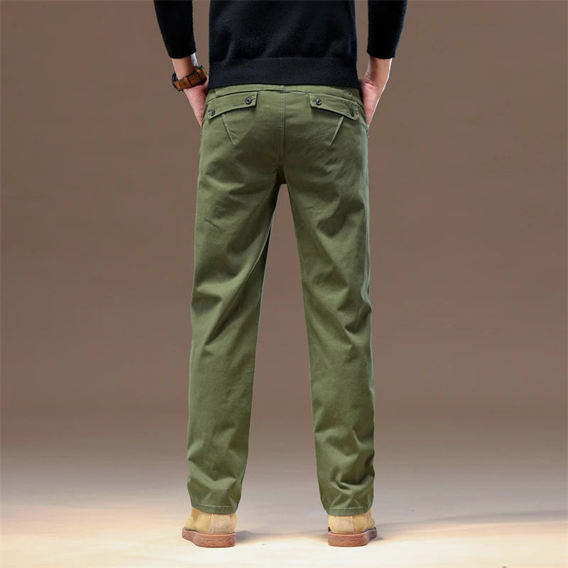 Casual Pants Men Autumn Simple and Versatile Comfortable Slim Straight Pants