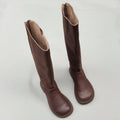 Genuine leather large head wide edition women winter wool handmade boots