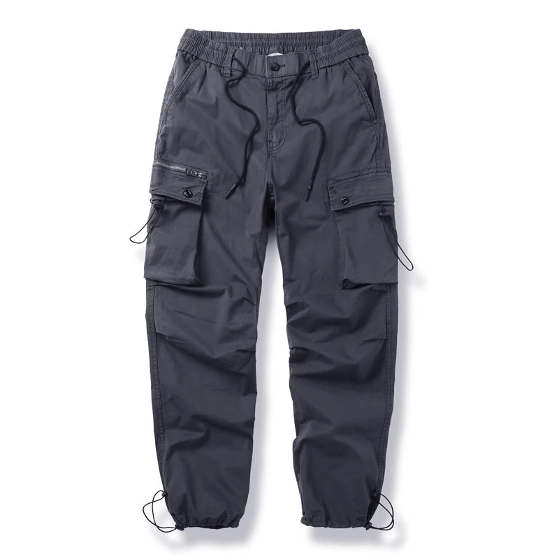 Men Cargo Pants Multi-pockets Solid Overalls Outdoor Man Trousers Casual Pants