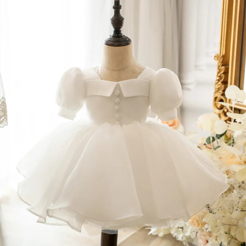 Baby Girls Baptism Dress Princess Party Wear Toddler Girl Lace Christening Gown Infant Baptism Clothes