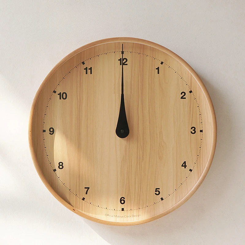 Original Wood Grain Silent Nordic Simple Wall Clock Household Personality Atmosphere Clock