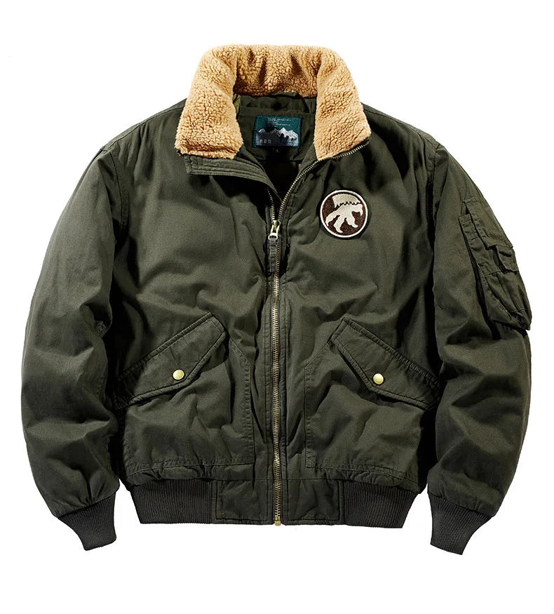 Winter Men Jacket High-quality Male Wool Thicked Warm Loose Casual Bomber Jacket