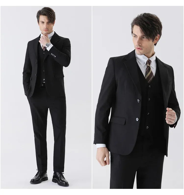 Men's Business Gentleman Casual Slim Professional Suit Elegant Suit