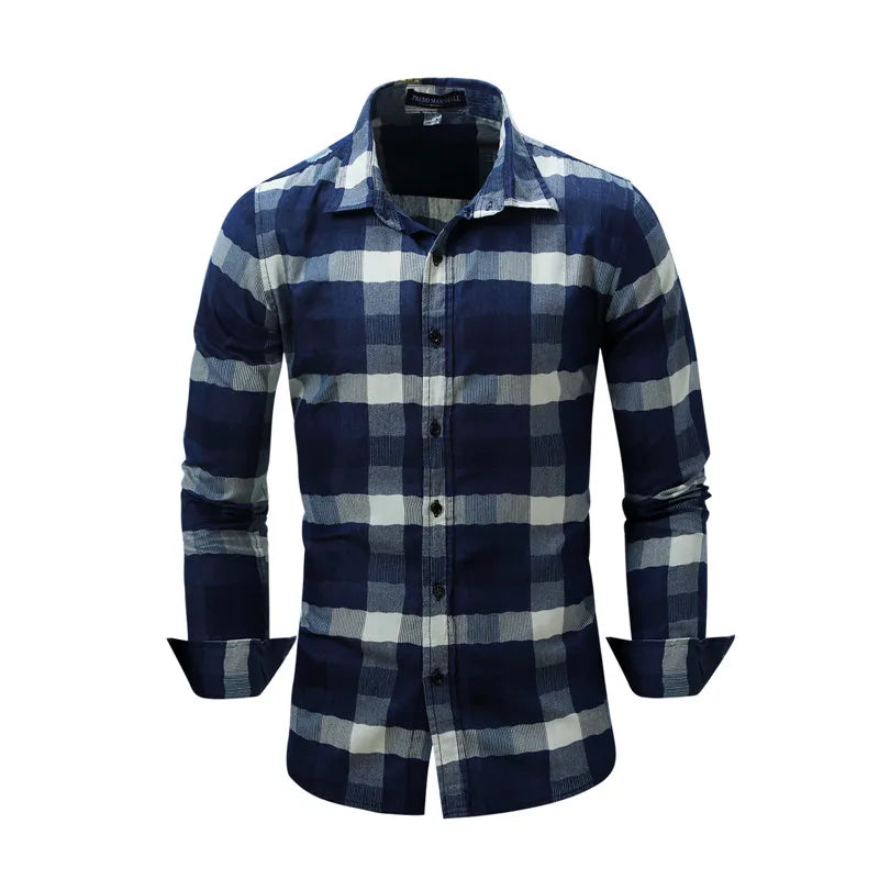 Shirts For Men Long Sleeve Plaid Shirt Male Shirt Casual Shirts