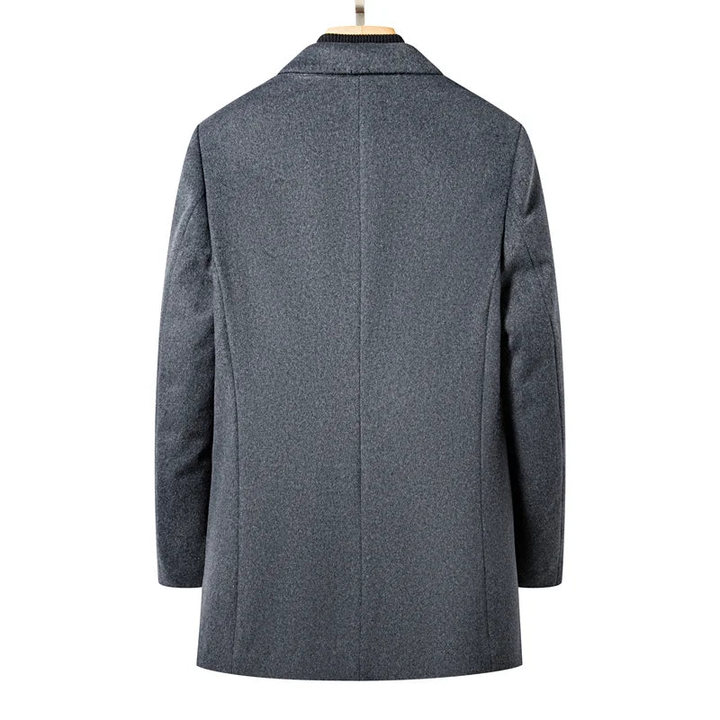 Wool Coat Men Business Casual Trench Coat Coat Coat Wool Coat Men Thick