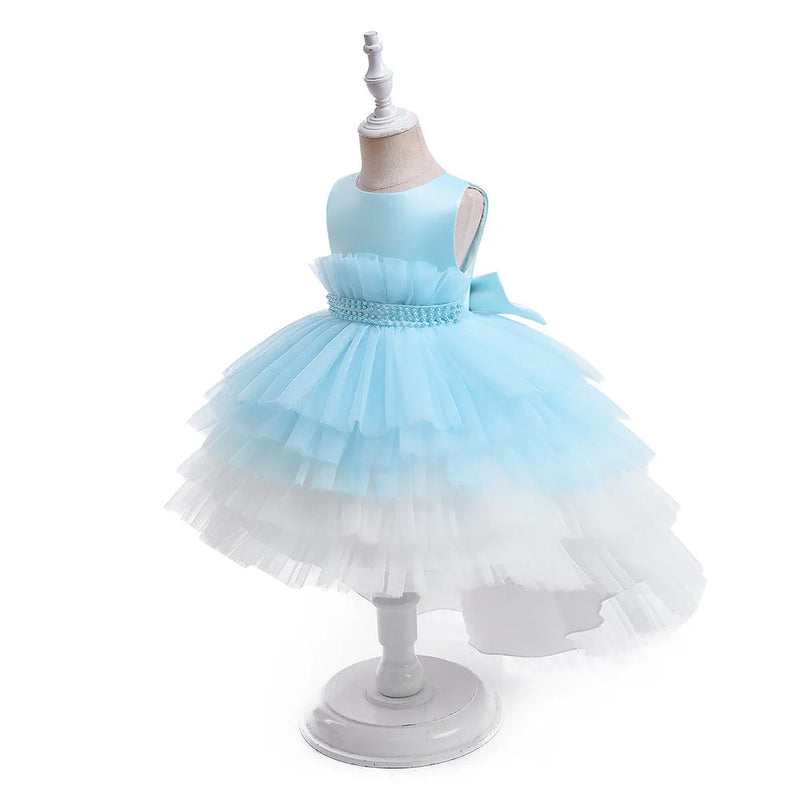 Girl Flower Dress Kids Bridemaid Wedding clothes For Children Gowns Elegant Party Wear Formal