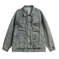 Denim Jackets Men Streetwear Outwear Jeans Coats Patchwork