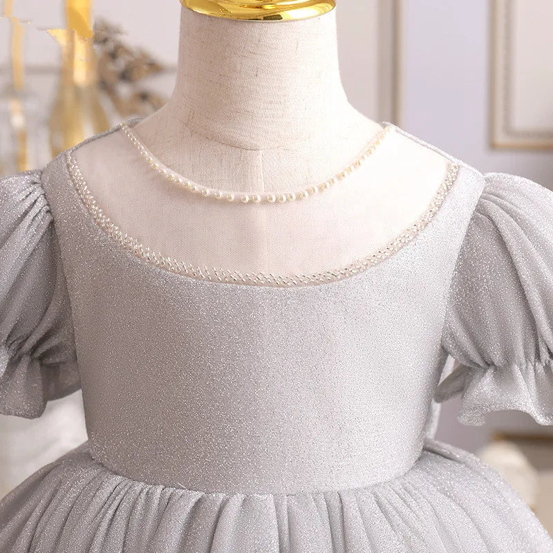 Children Girls Dress Princess Dress Girl's Piano Performance Princess Dress Baby Girl's 1st Birthday Dress