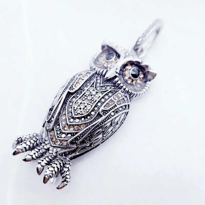 Pendant Owl Jewelry Europe 925 Sterling Silver Accessories Cute Soul Gift For Woman