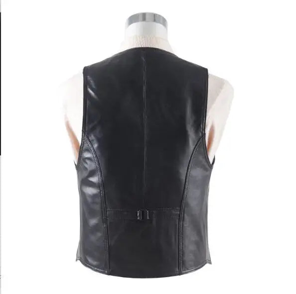 Genuine Leather Vest Women Winter spring Jackets Waistcoat