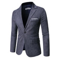 Men's Corduroy Casual Business Suit Coat Male Dress Blazers Jacket