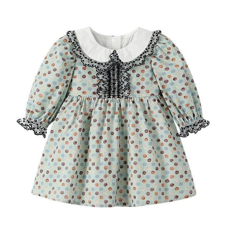 Kids Girl Flower Fashion Dress for Spring Infant Girls Collar Dresses Children Clothes Outfit Toddlers Vacation