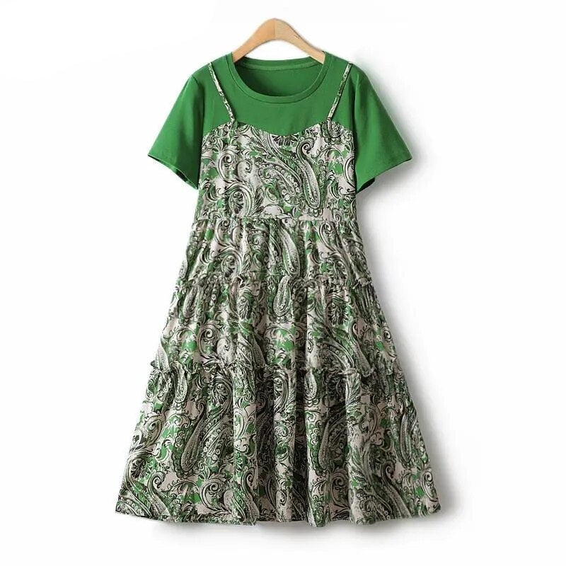 Romantic Elegant Dresses For Women Pleated Chiffon Floral Dress