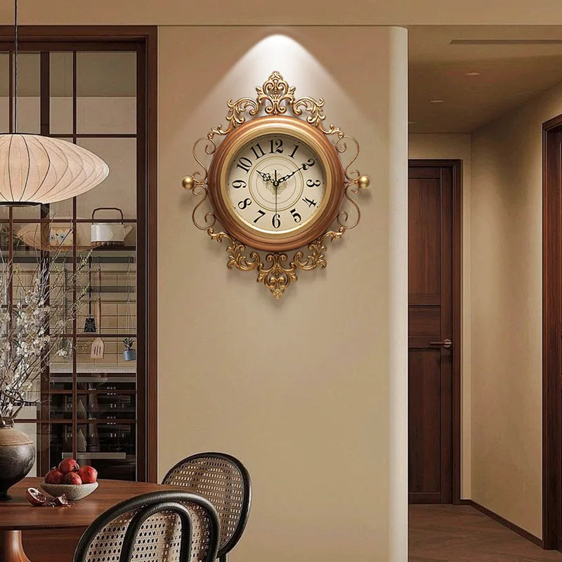 American Wall Clock French Clock Wall Hanging European Living Room Watch Home Clock