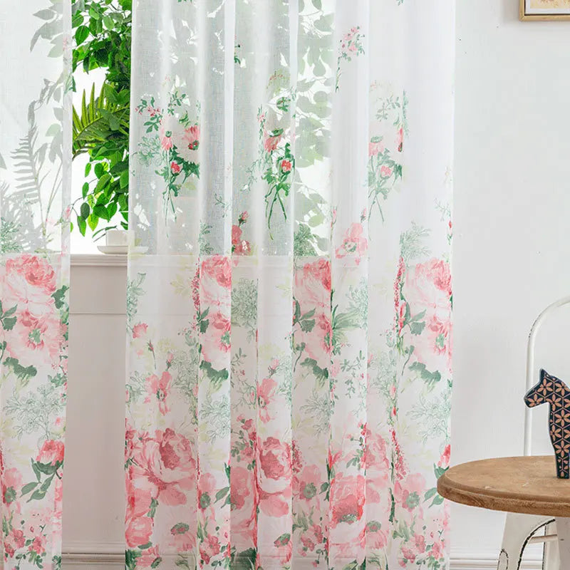 Curtain Gauze Yarn Tulle Curtains for Living Dining Room Bedroom Light-transmitting Decorative