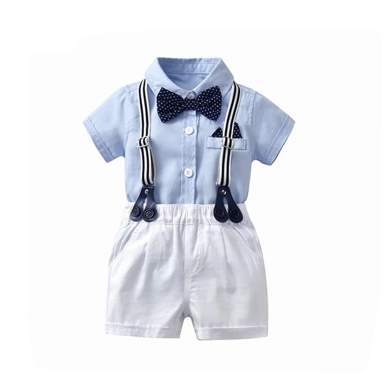 Boy Baby Clothing Suit Formal Gentlemen Newborn Wedding Birthday For 3-24M Spring And Summer Climb Wholesale Belt Pants Costumes