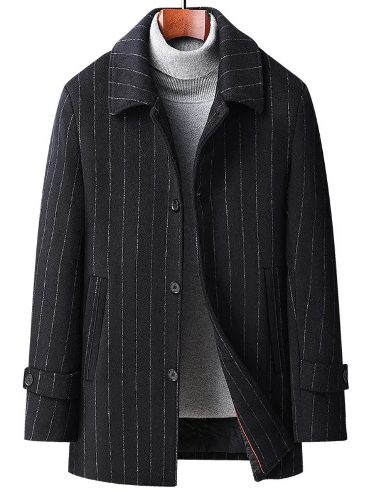 Winter quality wool thick trench coat men autumn men wool jackets Overcoat