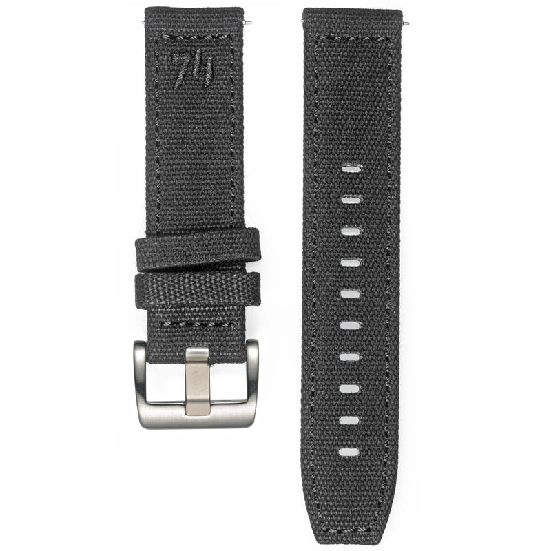 Hemsut Premium Canvas Watch Bands Quick Release Two Pieces Watch Straps Heavy Duty Buckle