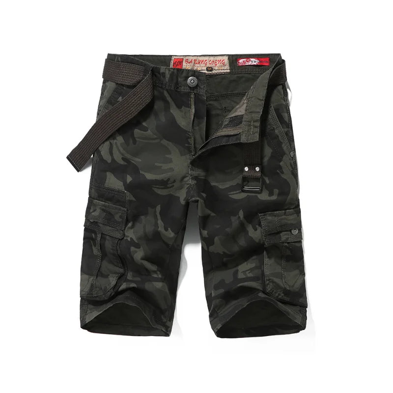 Mens Shorts Camouflage Pure Pants Summer And Autumn Beach Shorts Trousers knee